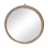 60 rattan mirror