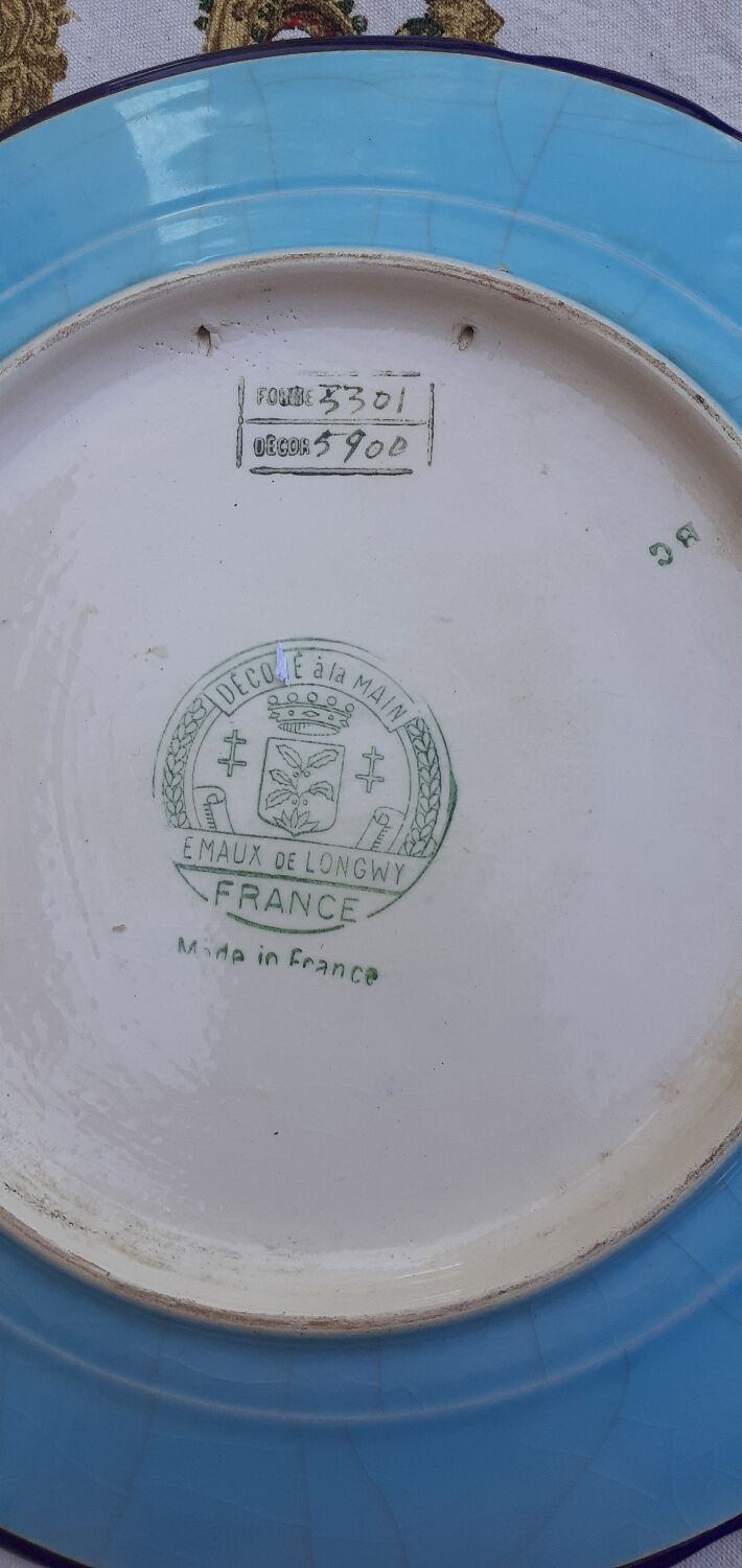 Longwy decorative plate