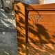 Vintage headboard and footboard in 140cm Art Deco style.