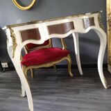 Patinated desk Louis XV style