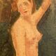 Small oil on panel, Diana 19th century