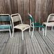 Set of 4 vintage 1960s Scoubidou children's chairs