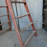 Wooden workshop folding stepladder