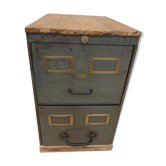Real industrial furniture two drawers brand RONEO metal mobiler Paris -Lilas