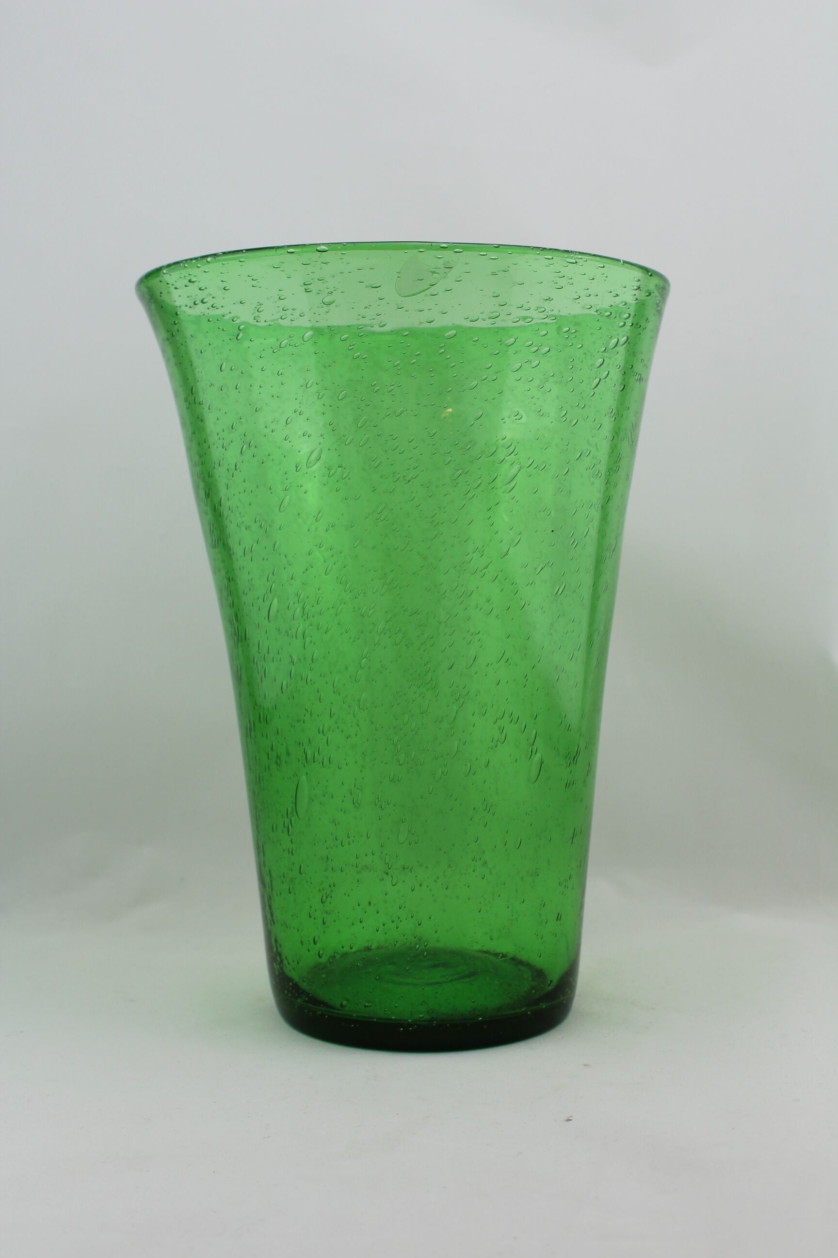 Biot bubble, green, large glass vase