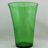 Biot bubble, green, large glass vase