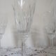 6 flutes champagne cut glass