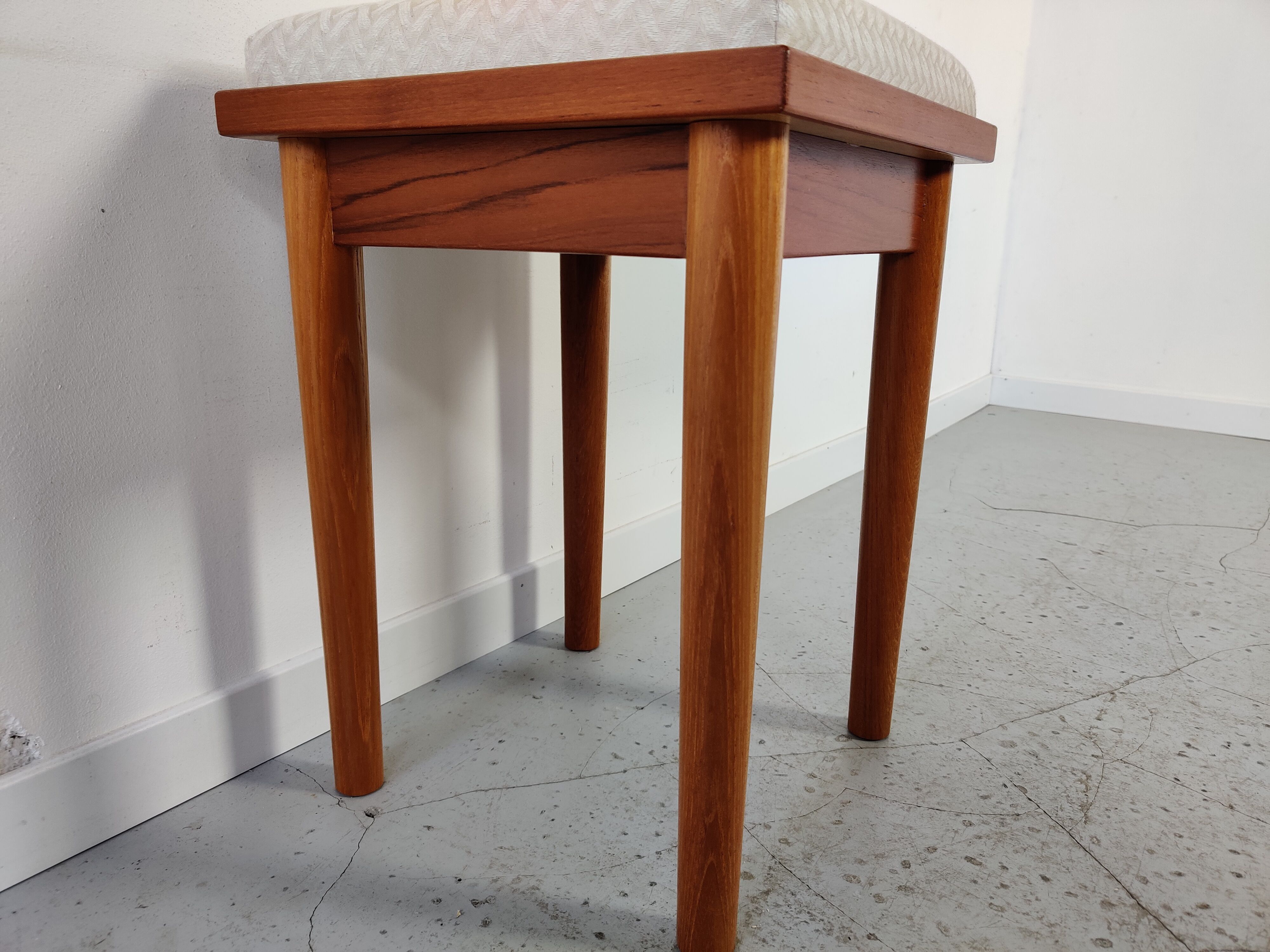 Scandinavian teak stool, 70s