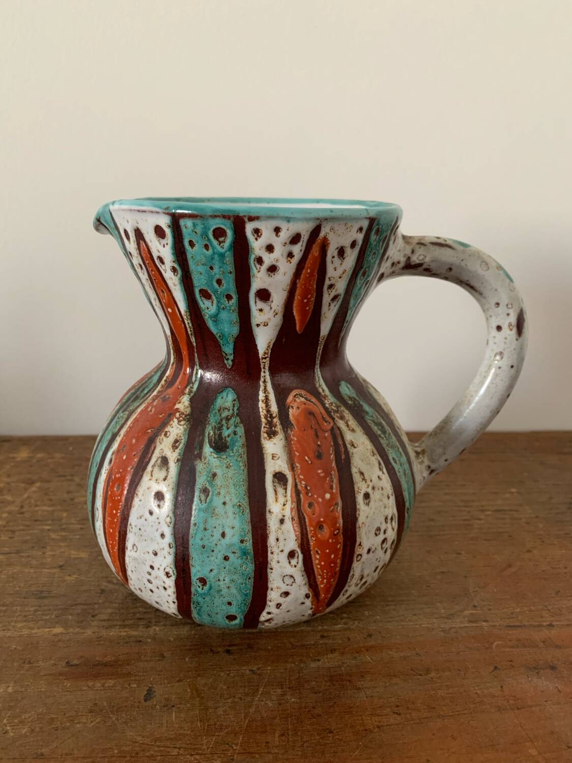 Vintage Vallauris Ceramic Pitcher Circa 1960