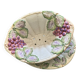 Fruit draining set model with grapes in Barbotine