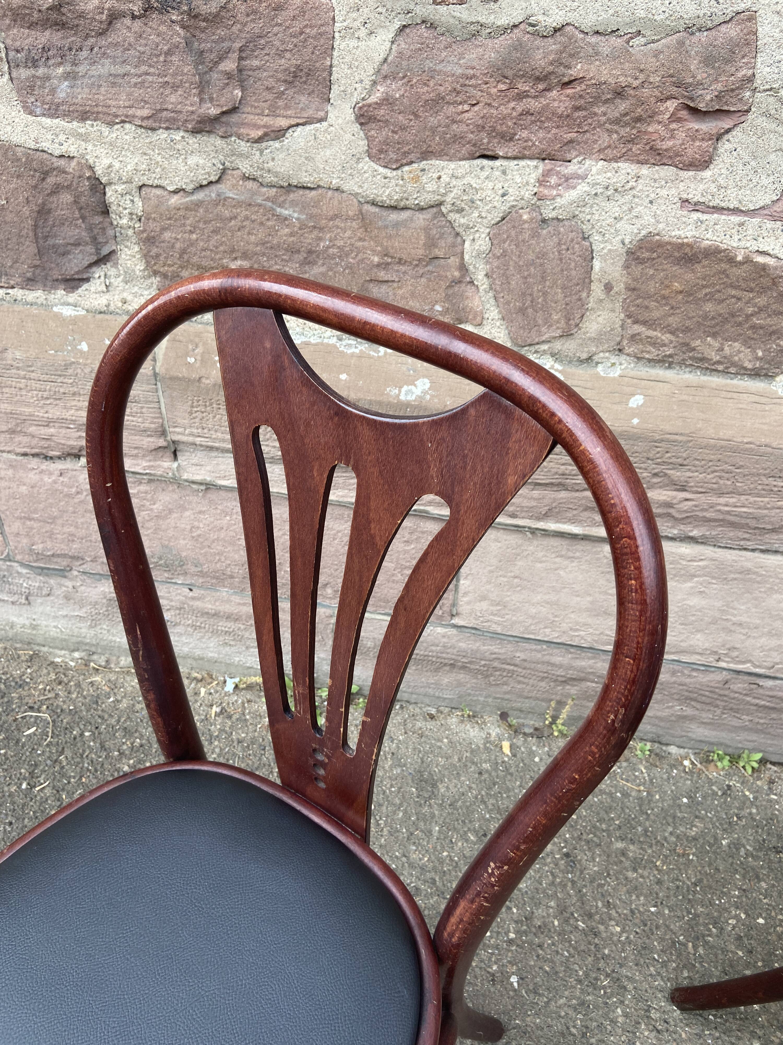 4 Viennese wooden pram chairs from the 1980s