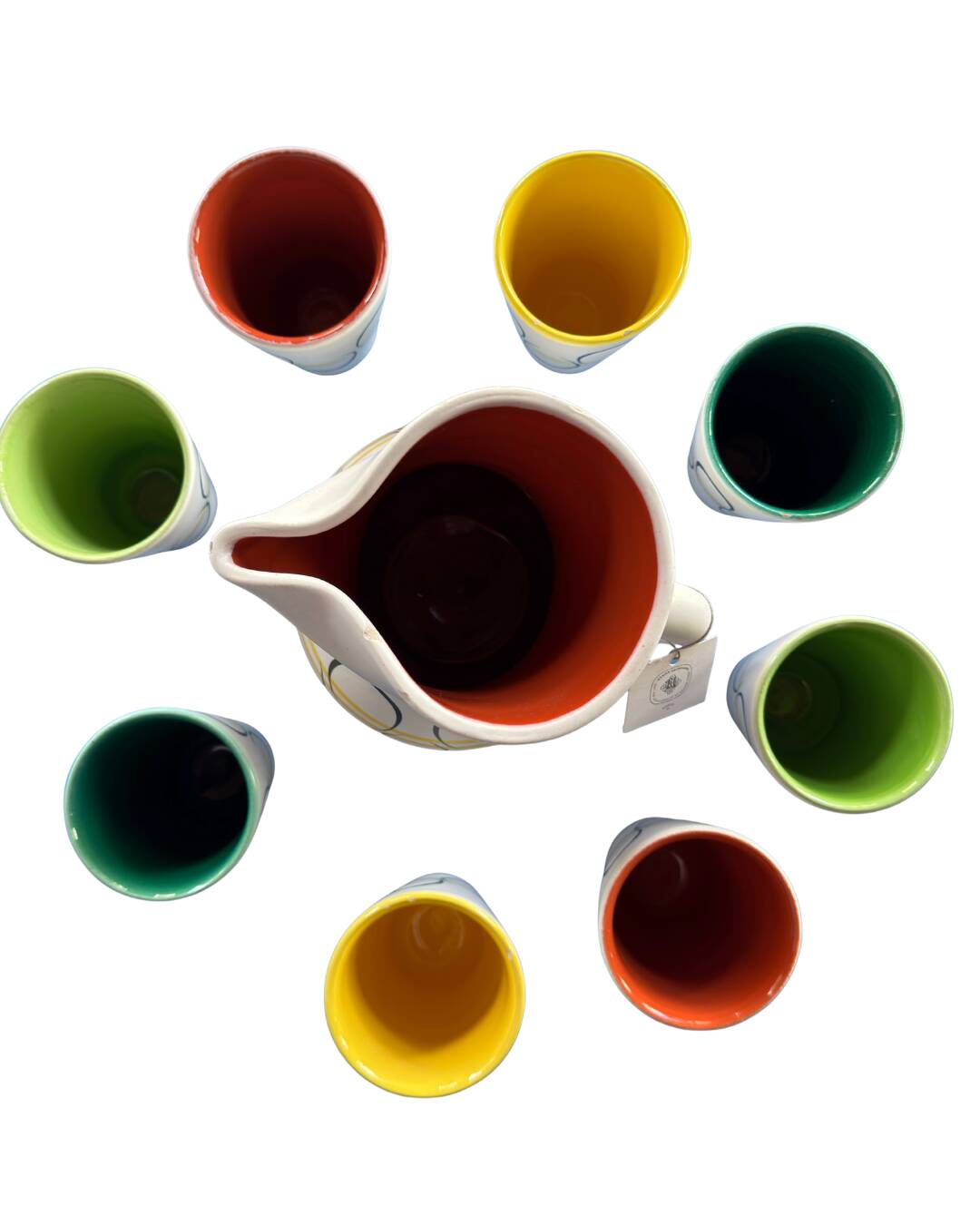 Ensemble Orangade | André Baud | Signé | Vallauris, France | c. 1950s