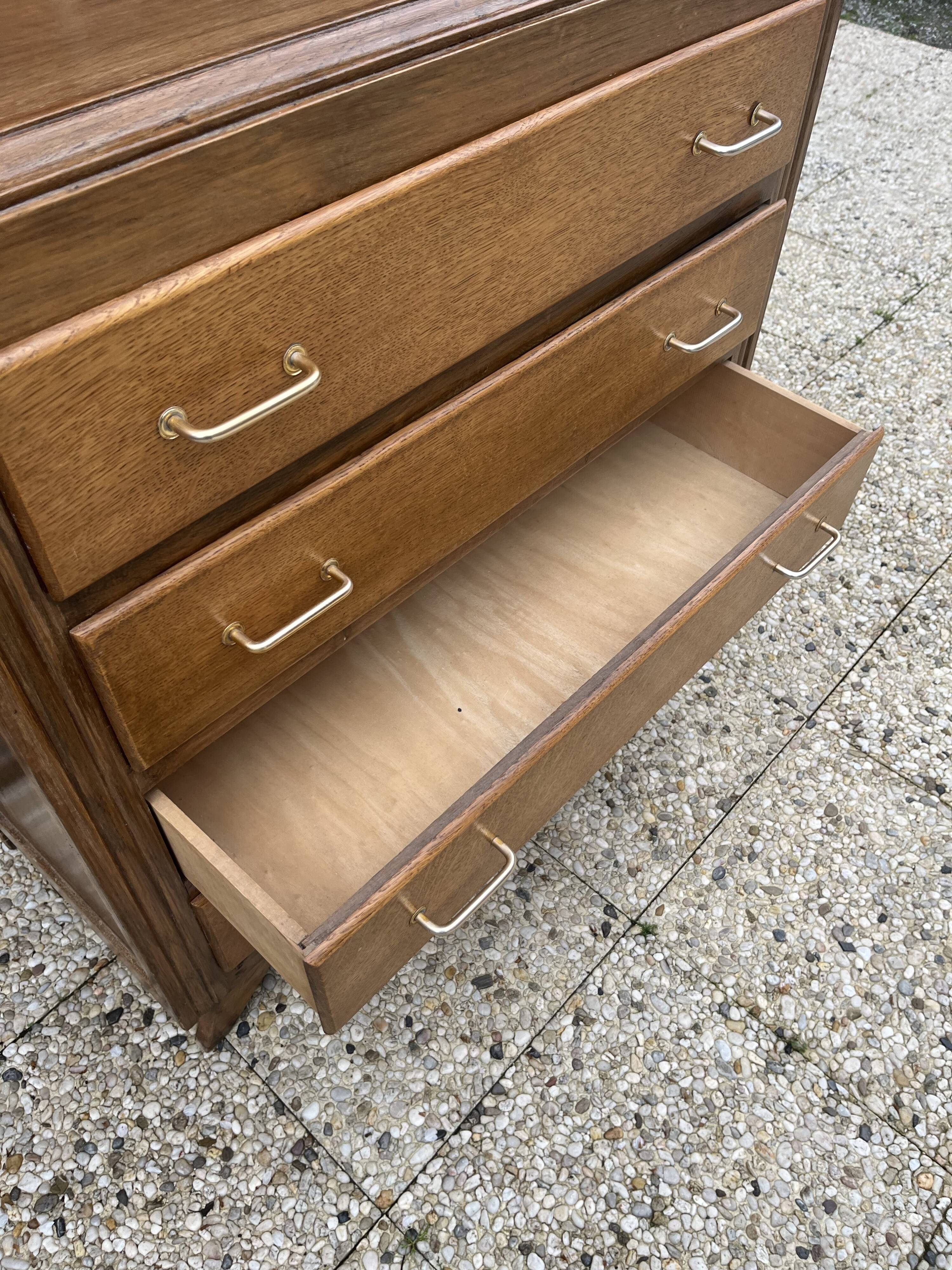 Vintage chest of drawers compass feet