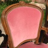 Paire de fauteuils cabriolets style Louis XV