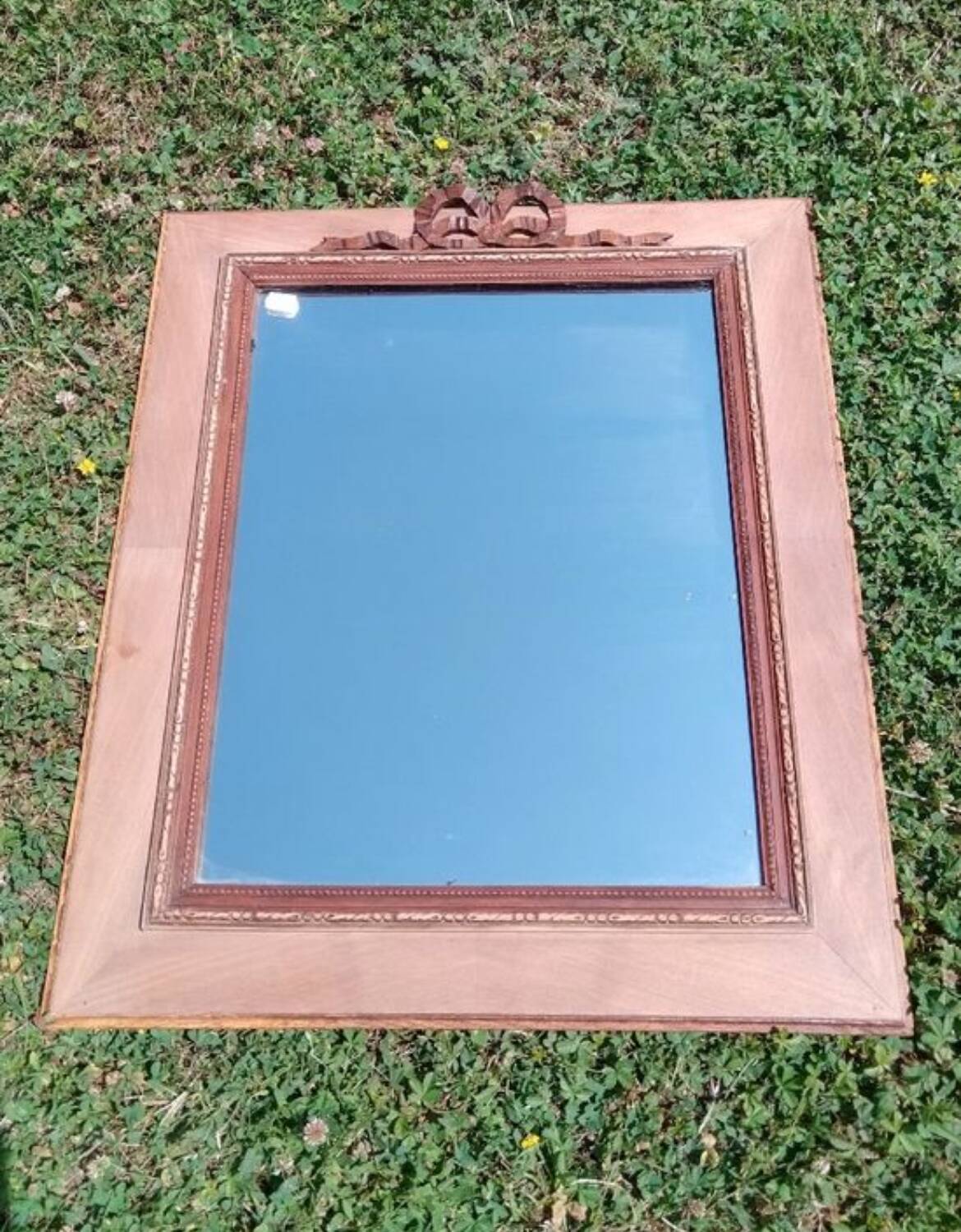 Antique wooden mirror