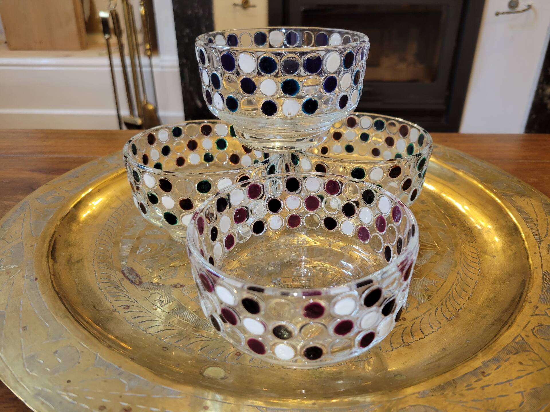 4 glass bowls La Rochère