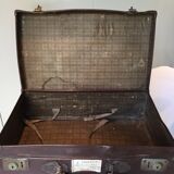 Suitcase box vintage with labels