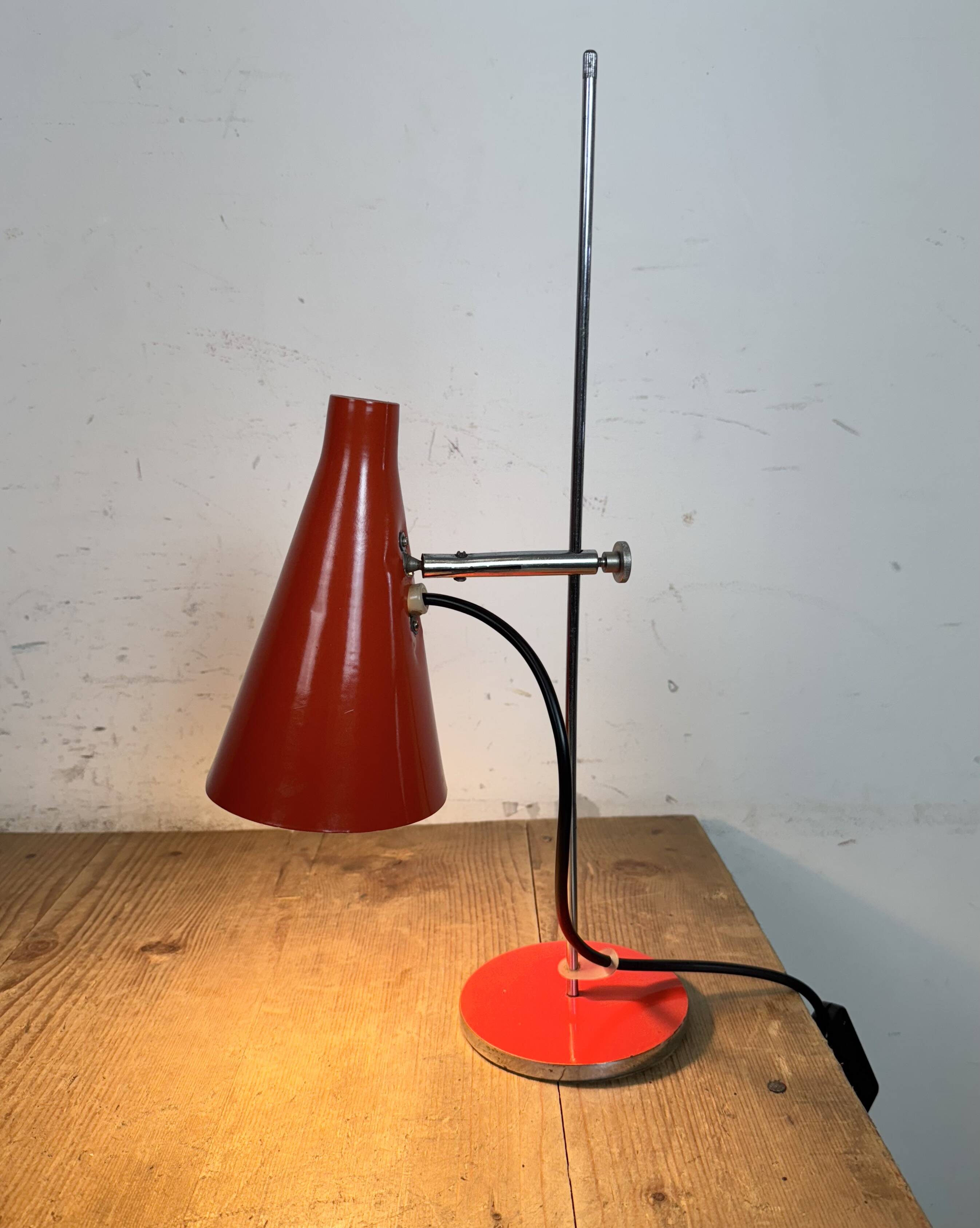 Vintage Red Table Lamp , 1970s