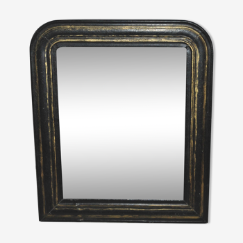 Mirror old wood blackened 36x43cm