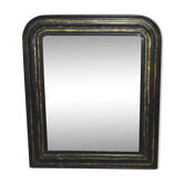 Mirror old wood blackened 36x43cm