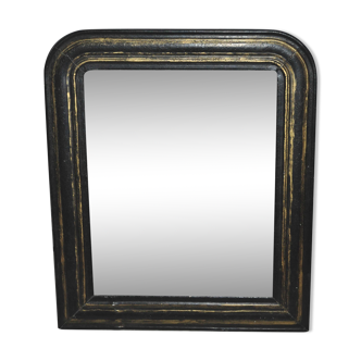 Mirror old wood blackened 36x43cm