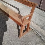 Light solid oak bench