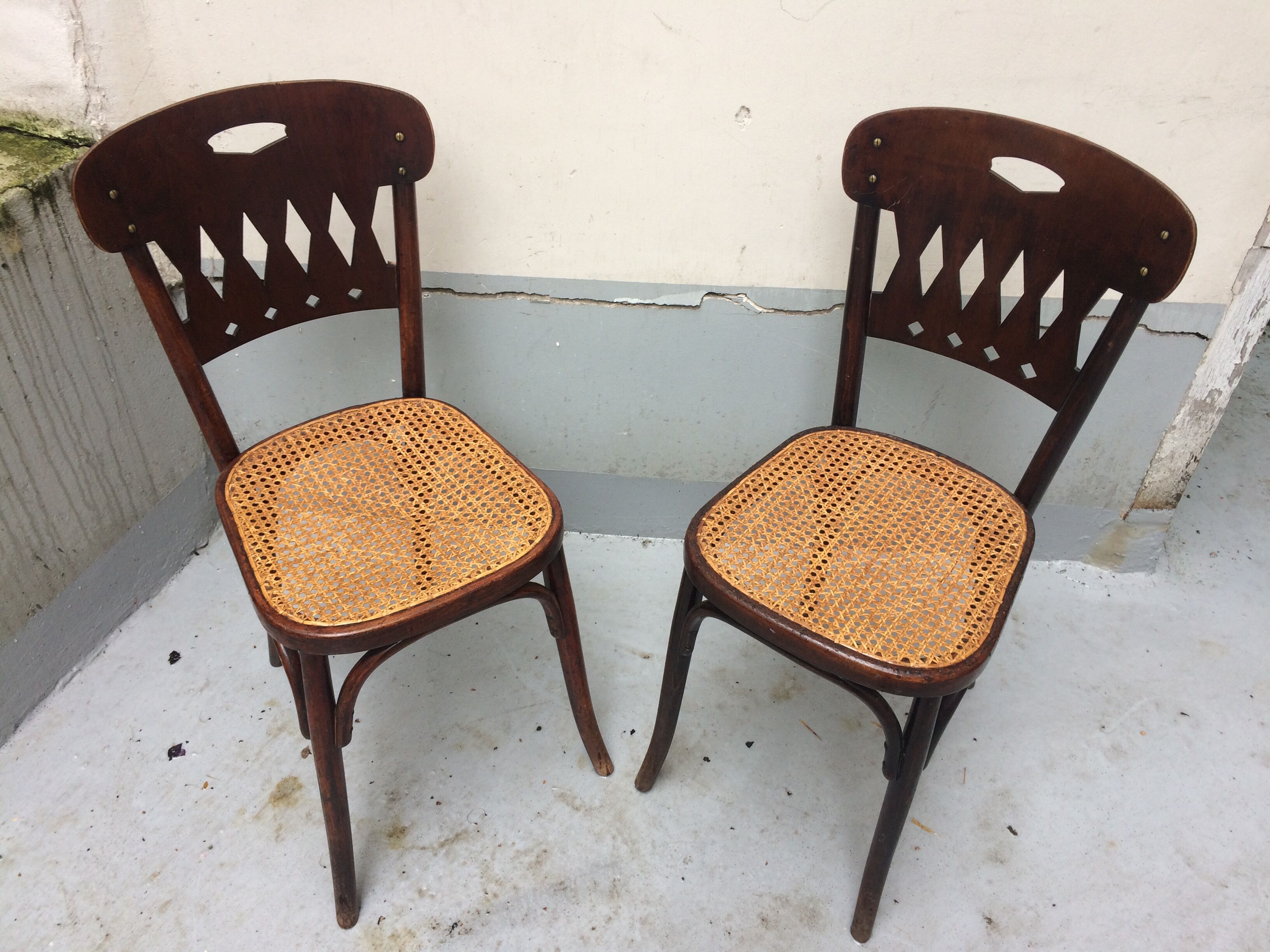 Pair of bistro chairs