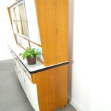50s vintage kitchen cabinet with brass and formica