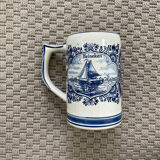 Heineken beer mug in hand painted Delft blue