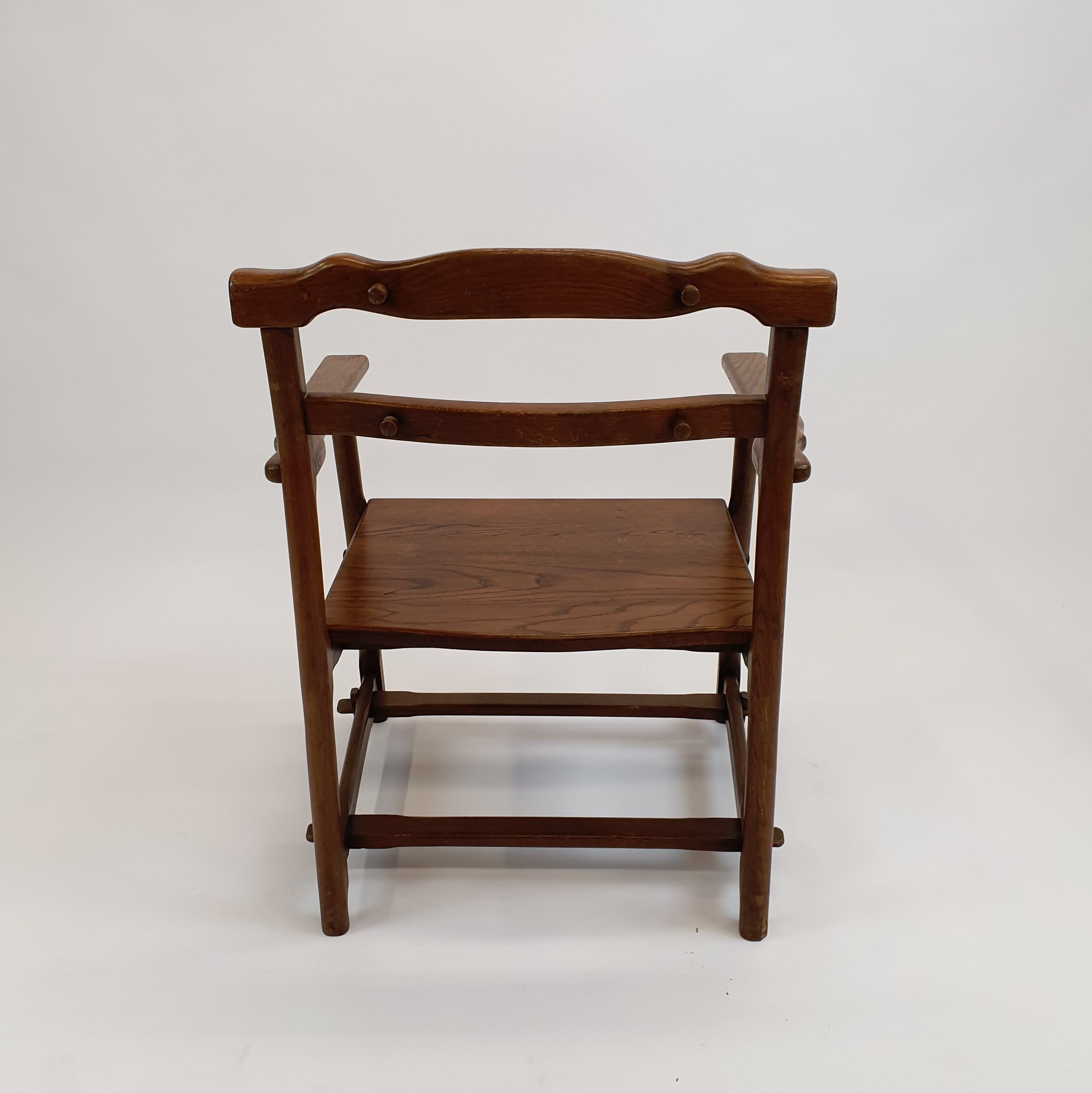 Dutch modernist oak side armchair, 1960