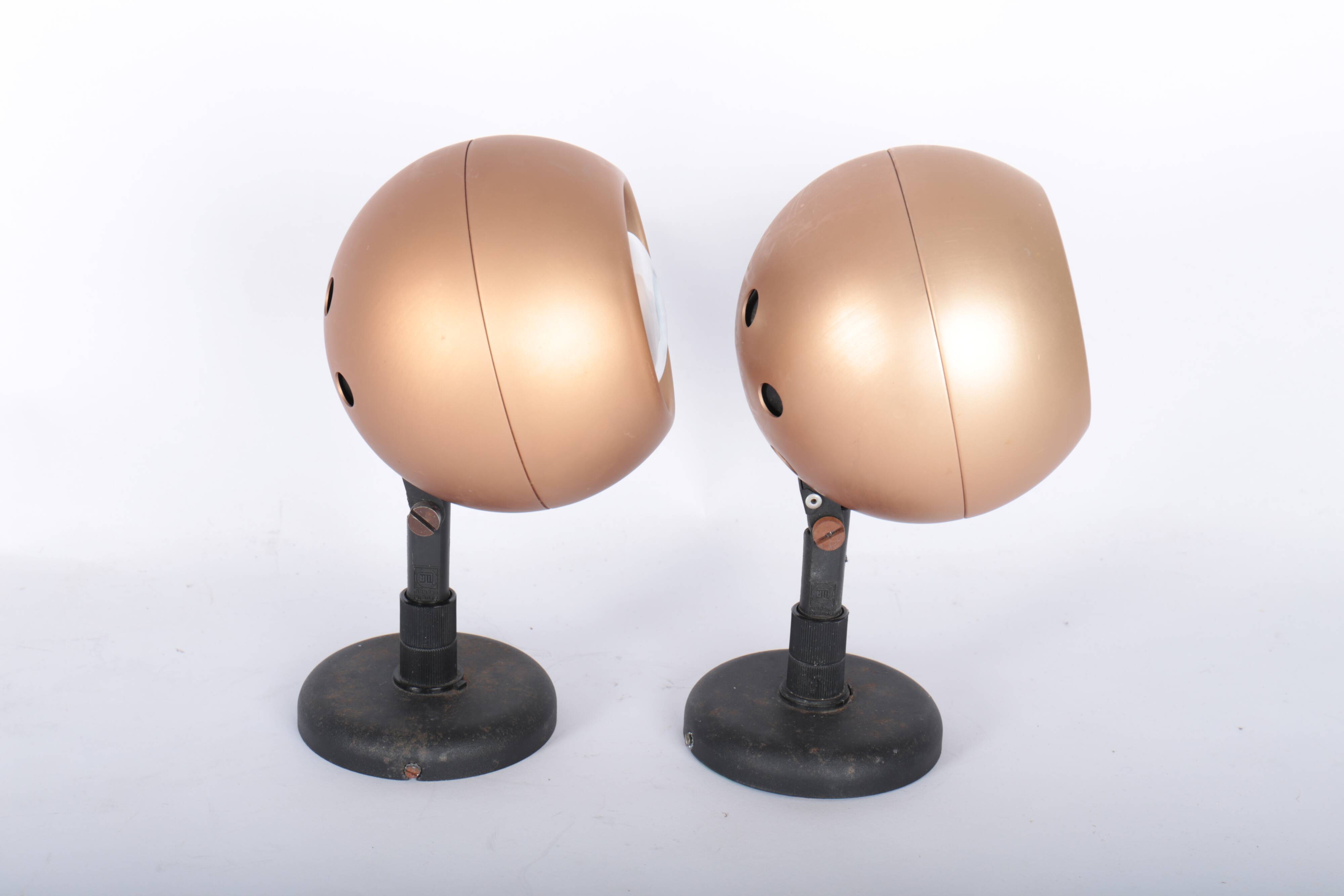 Pair of vintage LITA Eyeball wall lights, 1970s