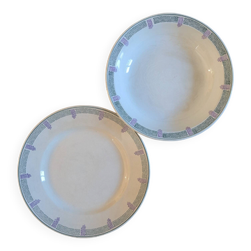Deux plats de service Longwy Janina