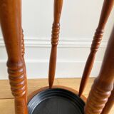 Vintage round wooden umbrella stand