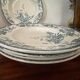 Set of 5 hollow plates Longwy art nouveau
