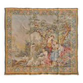 Wall tapestry featuring a pastoral scene.