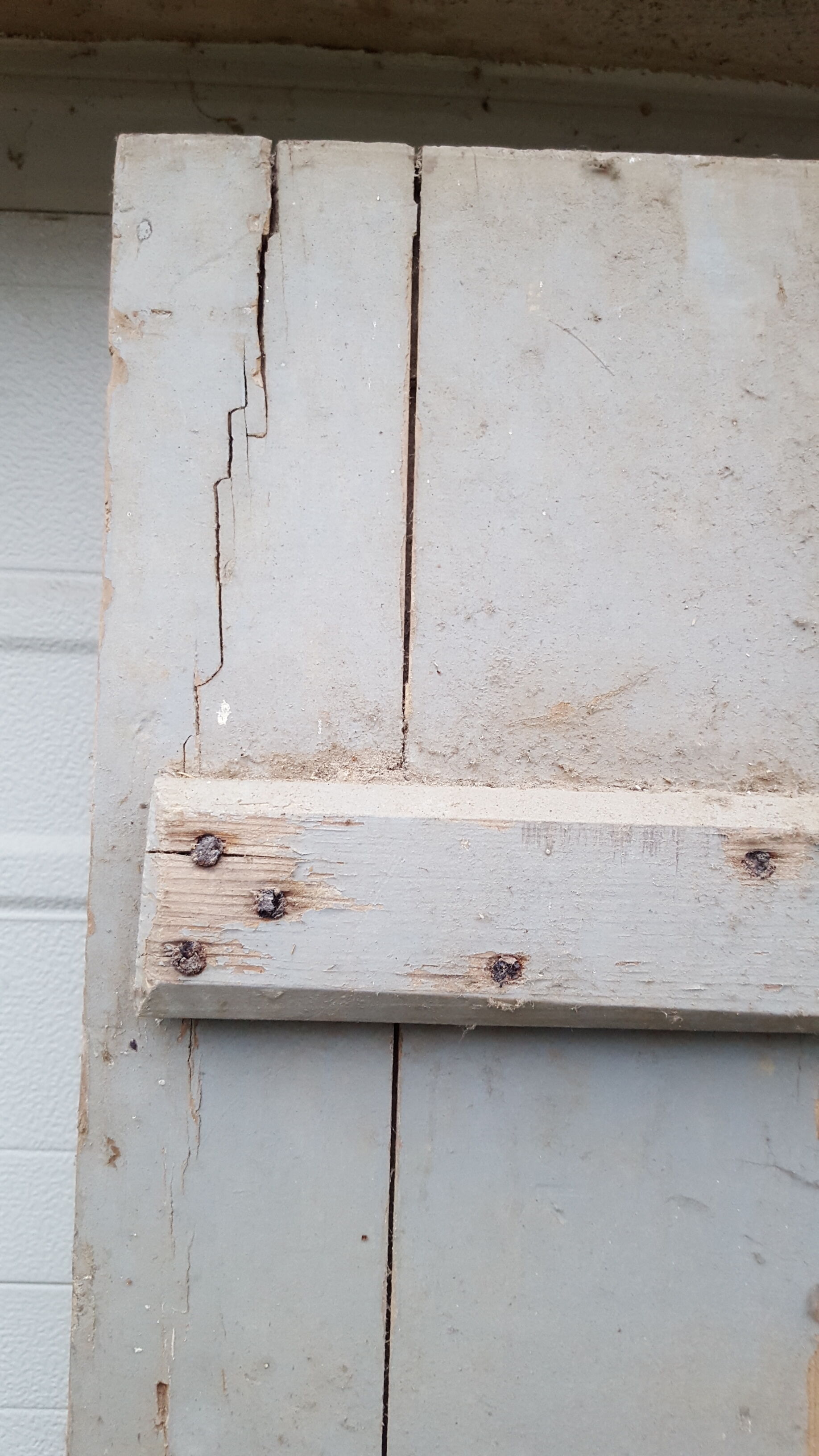 Old grey patina door