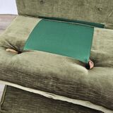 70s corner sofa in green fabric