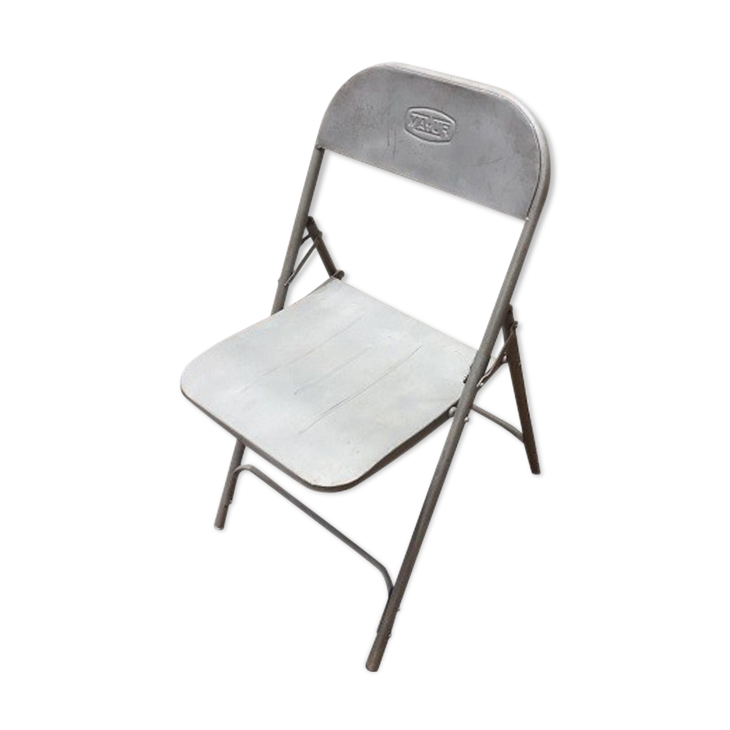 Industrial metal folding chair