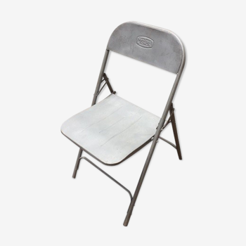 Industrial metal folding chair