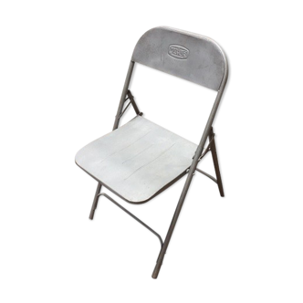 Industrial metal folding chair