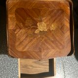 Bedside table in marquetry