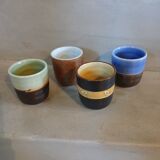 4 tasses à café en grès
