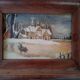 Tableau huile sur toile paysage enneigé