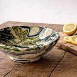 Terracotta bowl with a marbled effect