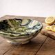 Terracotta bowl with a marbled effect