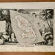 Illustrated map of Martinique and South America 1840