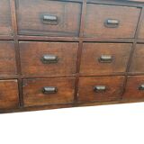 Large antique 1900 shop counter in solid oak