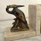 Art deco heron bookends