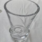 Crystal vase signed Daum France