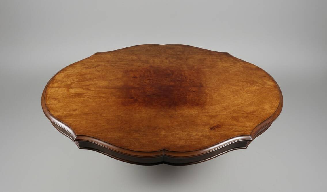 Antique French neo-Renaissance carved oak pedestal table – 19th century